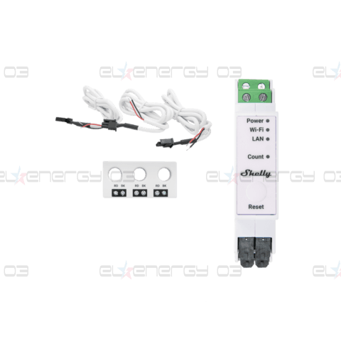 Трифазен Smart мерител 3х 63A за DIN монтаж Shelly PRO 3EM-3CT63 – 268193