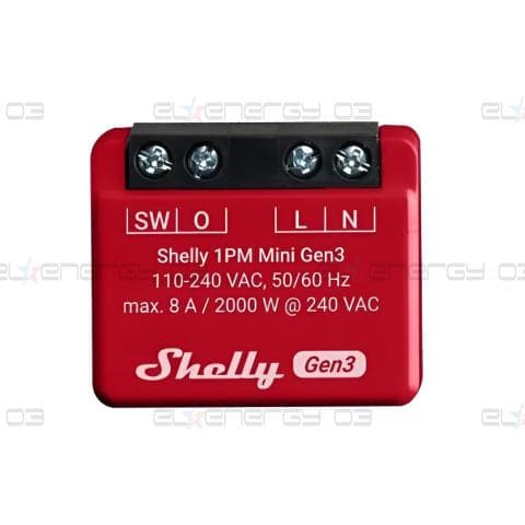 Микромодул Smart реле 1х On/Off 8A с мерител изисква неутрала Shelly 1PM Mini Gen3 – 261590S