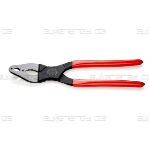 Клещи извити конусни, червена ръкохватка 200мм, Knipex