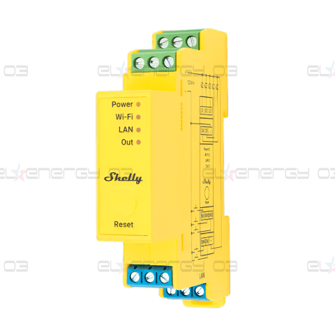 Димер 5x за ленти 192W@12V, 384W@24V с мерител за DIN монтаж Shelly PRO RGBWW PM – 268216