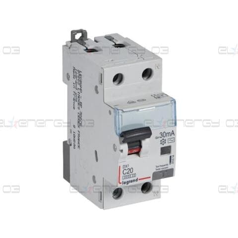 ДТЗ комбинирана DX3 1P+N 20A крива C 30mA тип AC 6kA 2 мод. Legrand