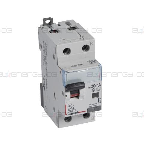 ДТЗ комбинирана DX3 1P+N 40A крива C 30mA тип AC 6kA 2 мод. Legrand