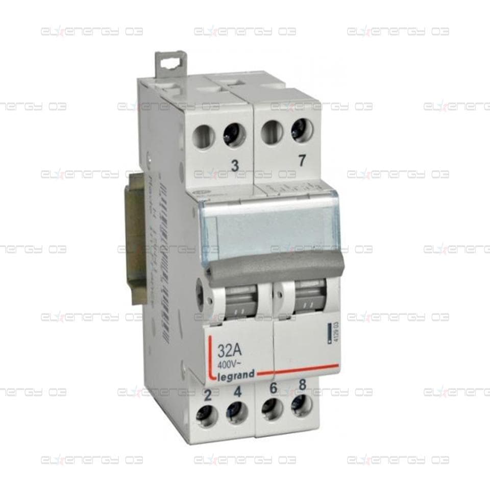 Ум шалтер I-0-II DIN монтаж CX3 32А 2P 230V 2 мод. Legrand