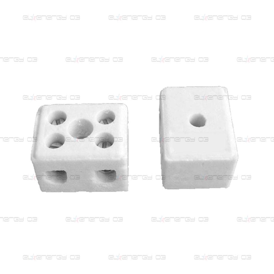 Лустер клема с 2.5mm2 на проводника, 2 полюсна, материал- керамика, l=30mm w=22mm h=15mm
