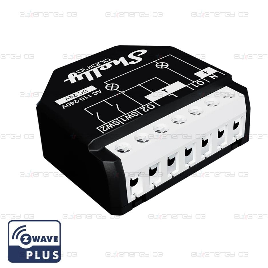 Микромодул Smart реле 2х On/Off 10A с мерител изисква неутрала Shelly Qubino Wave 2PM – 269015