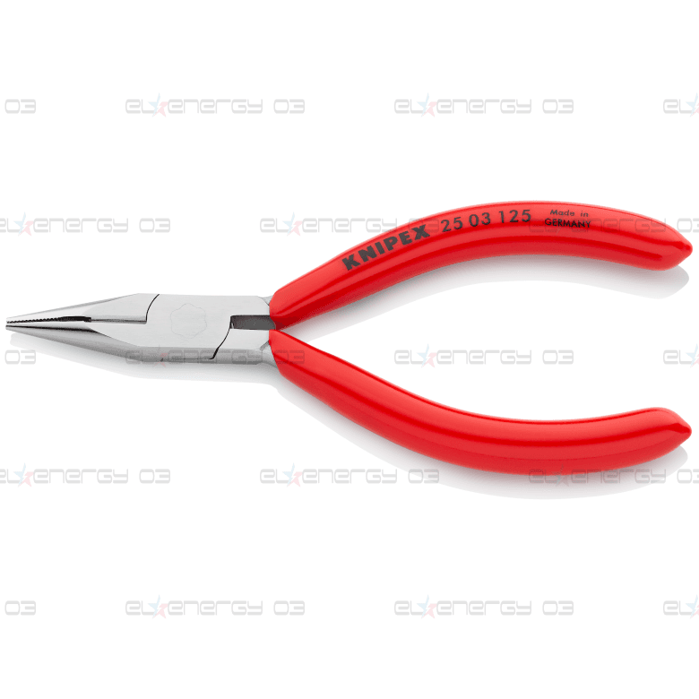 Клещи резачки с остър връх, хромирани, червена ръкохватка 125мм, Knipex
